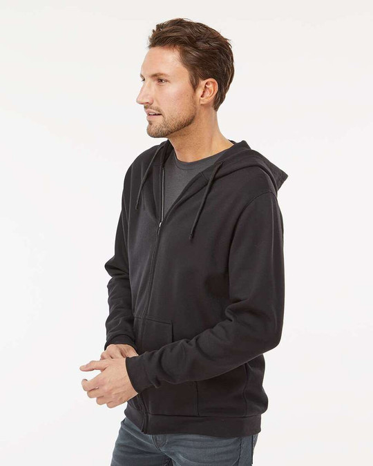 M&O 3331 - Hoodie en polaire à fermeture éclair unisexe