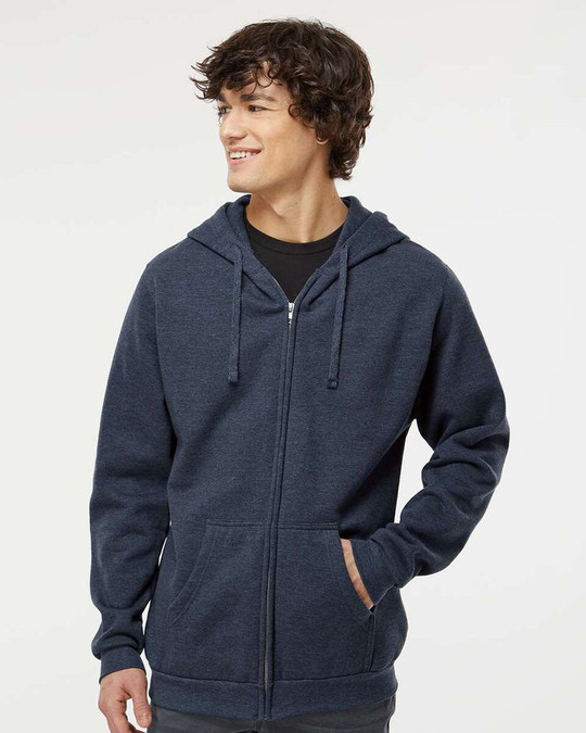 M&O 3331 - Hoodie en polaire à fermeture éclair unisexe