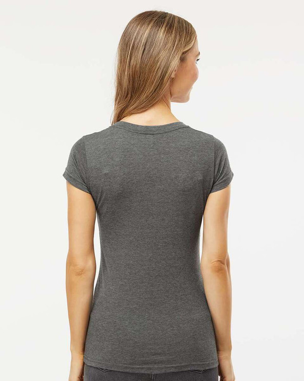 M&O 3542 - Women's Deluxe Blend V-Neck T-Shirt