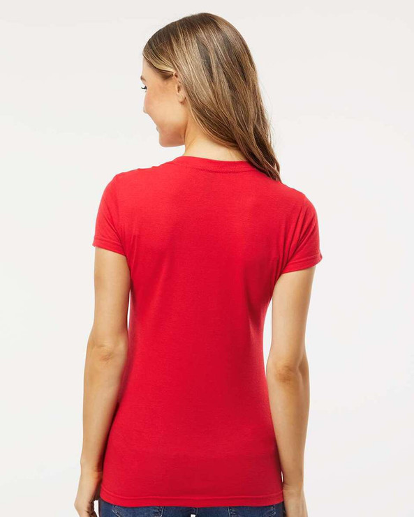 M&O 3542 - Women's Deluxe Blend V-Neck T-Shirt