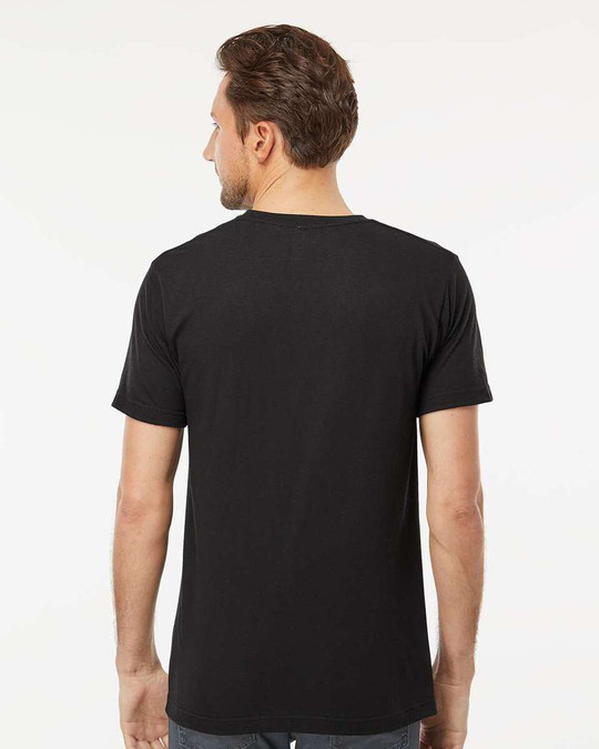 M&O 3543 - T-shirt col en V mélange Deluxe