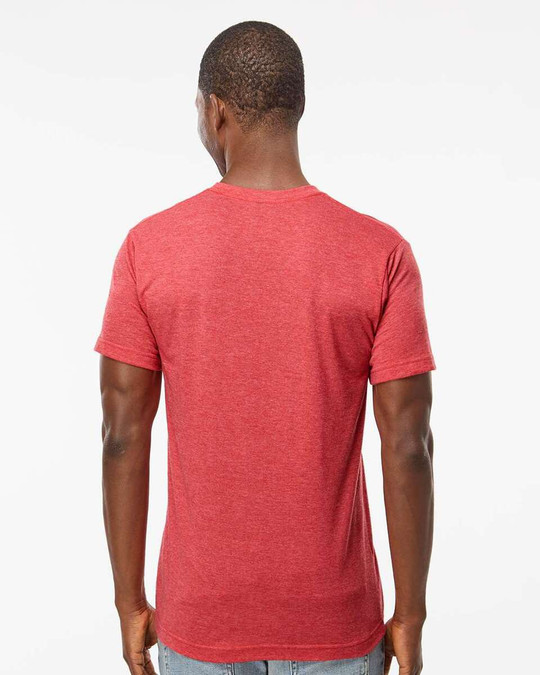 M&O 3543 - T-shirt col en V mélange Deluxe