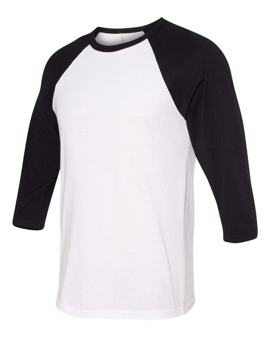 Bella+Canvas 3200 - Unisex 3/4-Sleeve Baseball T-Shirt