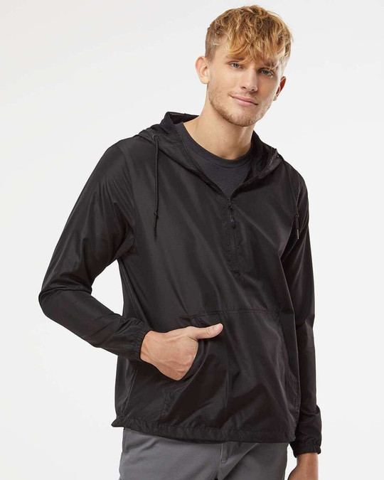 Independent Trading Co. EXP54LWP - Veste coupe-vent à enfiler unisexe légère avec fermeture éclair un quart