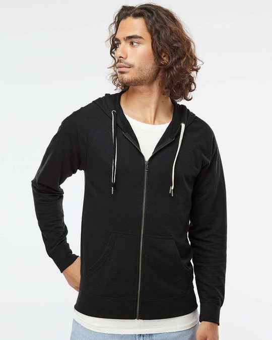 Independent Trading Co. SS1000Z - Icon Unisex Lightweight Loopback Terry Full-Zip Hooded Sweatshirt