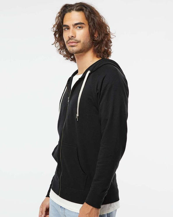Independent Trading Co. SS1000Z - Icon Unisex Lightweight Loopback Terry Full-Zip Hooded Sweatshirt