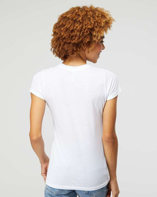 M & O Knits 3540 - T-SHIRT EN COTON FIN POUR DAMES