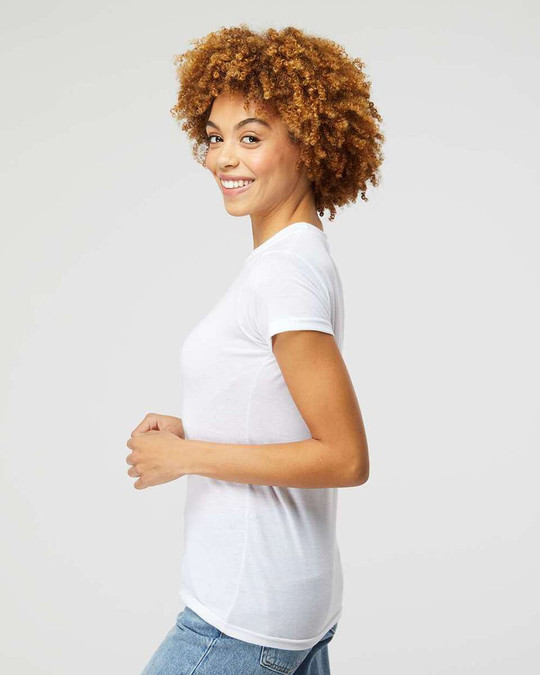 M & O Knits 3540 - T-SHIRT EN COTON FIN POUR DAMES