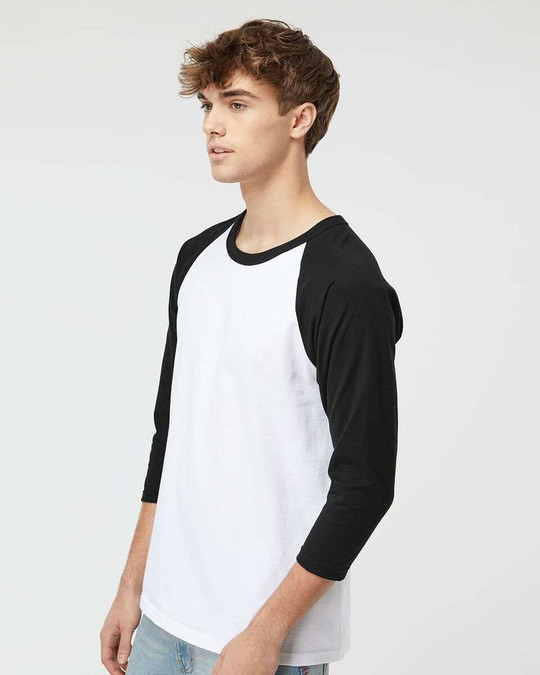 M & O Knits 5540 ADULT BASEBALL T-SHIRT