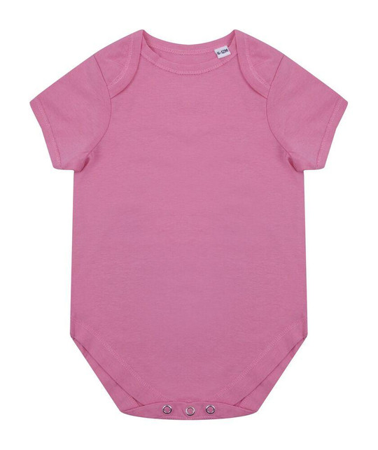 Larkwood LW655 - Short-sleeved organic cotton baby grow