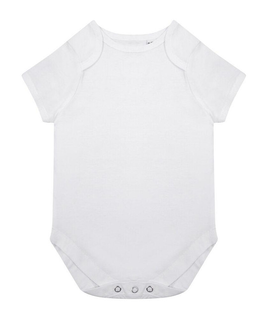 Larkwood LW655 - Short-sleeved organic cotton baby grow