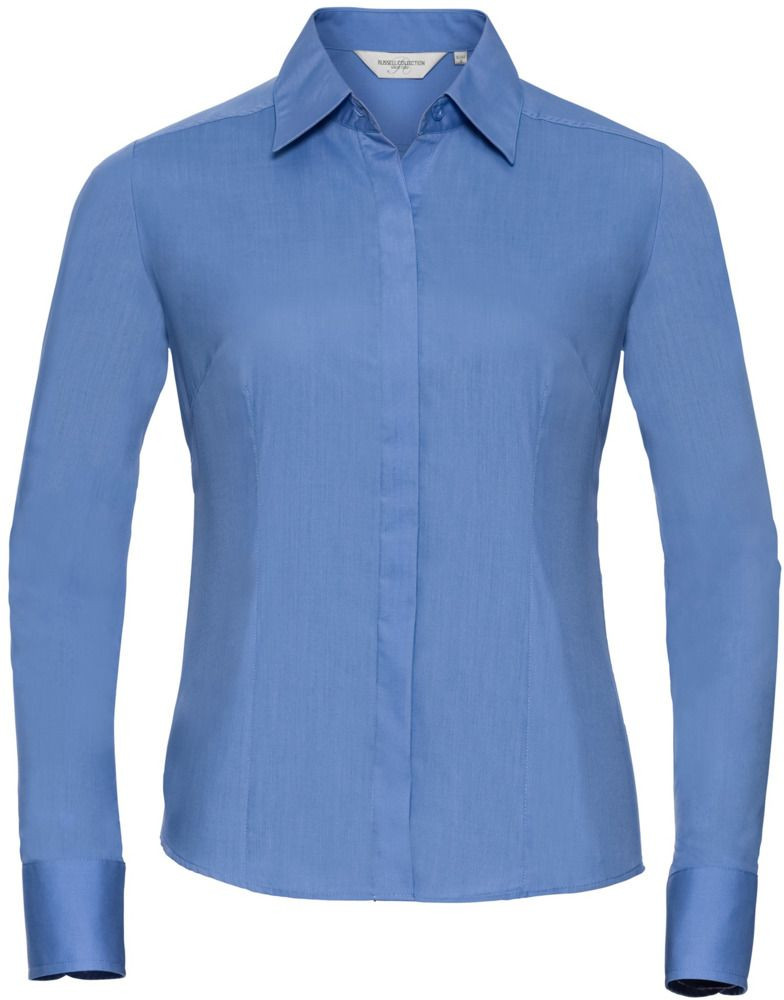 Russell Collection R924F - Poplin Easy Care Fitted Long Sleeve Shirt Ladies