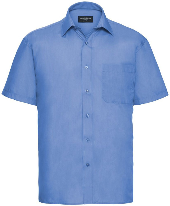 Russell Collection R935M - Mens Poplin Shirts Short Sleeve 110gm