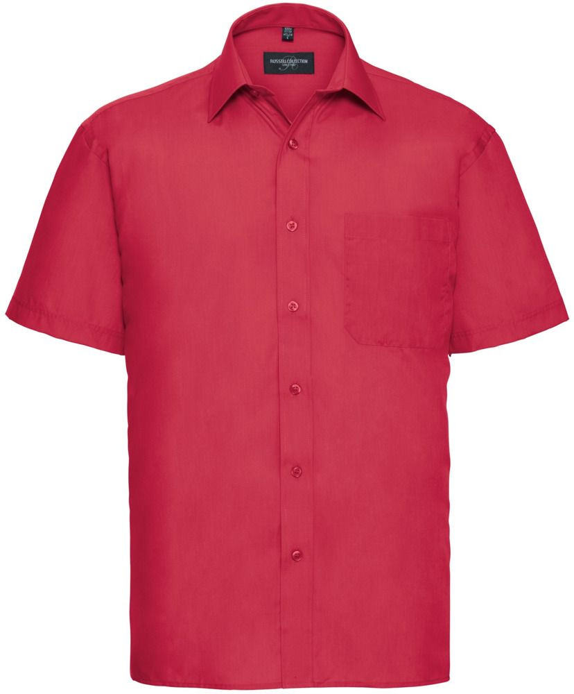 Russell Collection R935M - Mens Poplin Shirts Short Sleeve 110gm