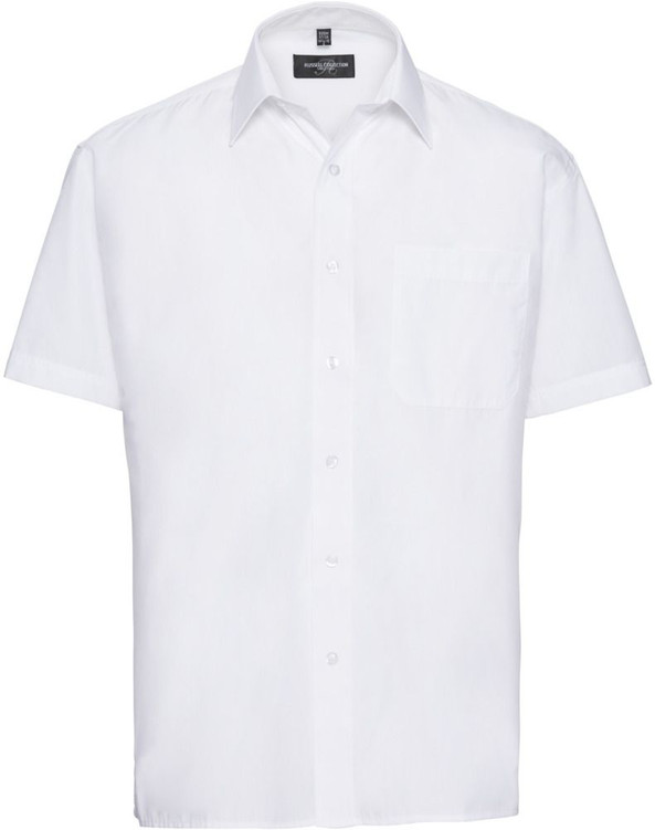 Russell Collection R935M - Mens Poplin Shirts Short Sleeve 110gm