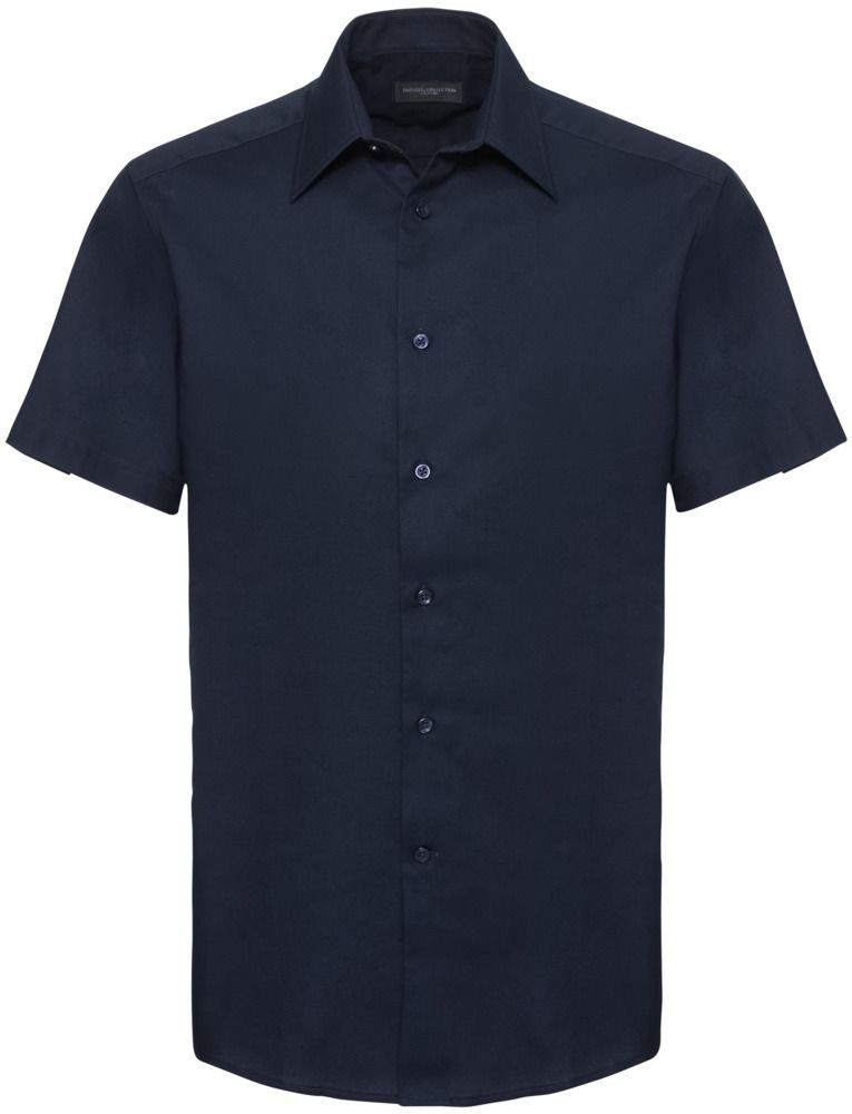 Russell Collection R923M - Oxford Tailored Easy Care Short Sleeve Shirt Mens