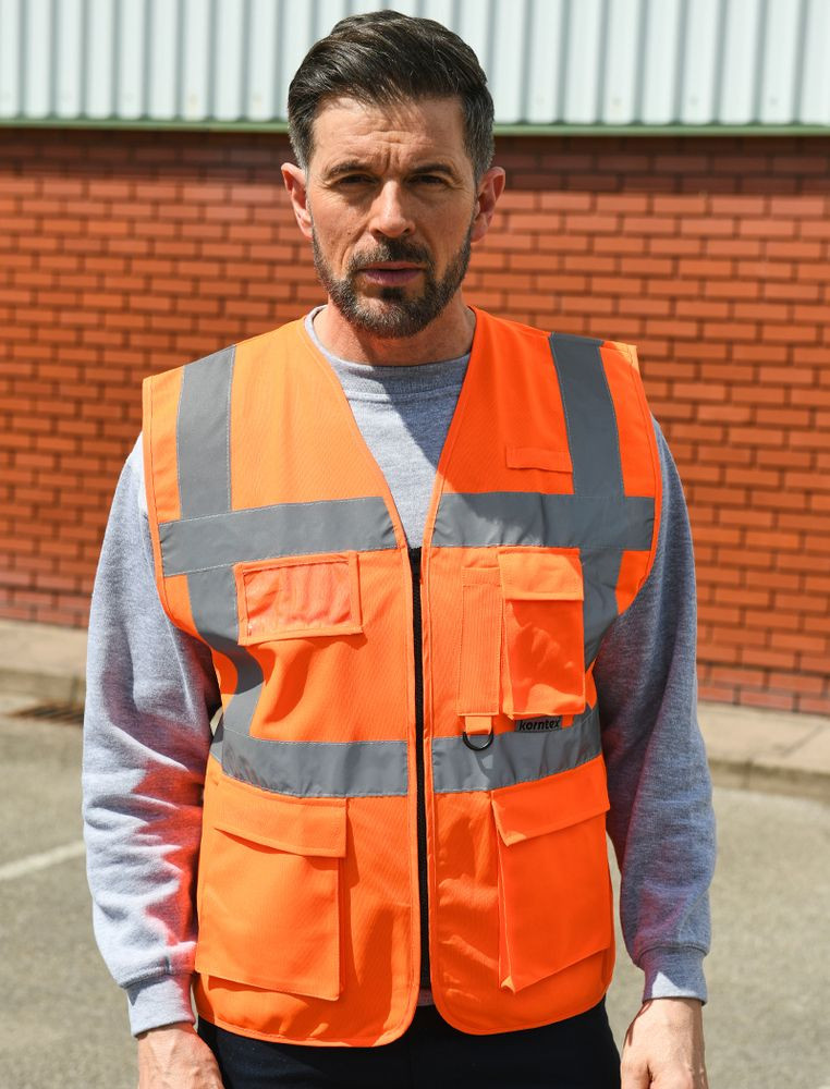 Korntex KXEXEC - High Visibility Executive Multifunction Safety Vest