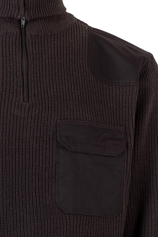 Velilla 101 - QUARTER ZIP KNITTED JUMPER