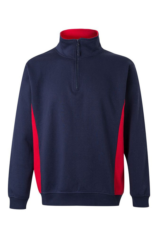 Velilla 105704 - SWEAT BICOLORE DEMI-ZIP
