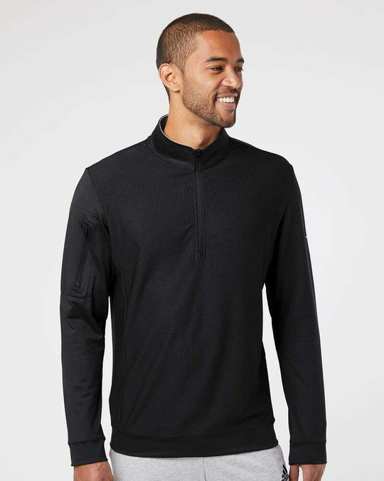 Adidas A295 - Pull-over à quart de zip texturé Performance
