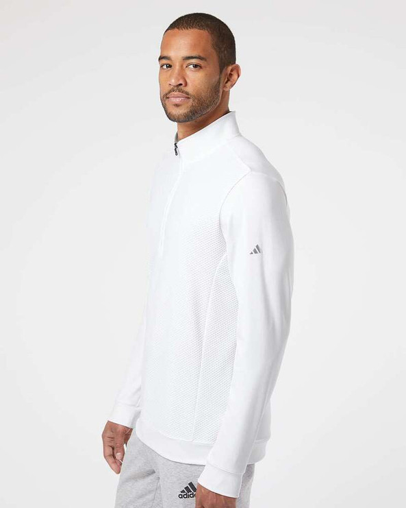 Adidas A295 - Performance Textured Quarter-Zip Pullover