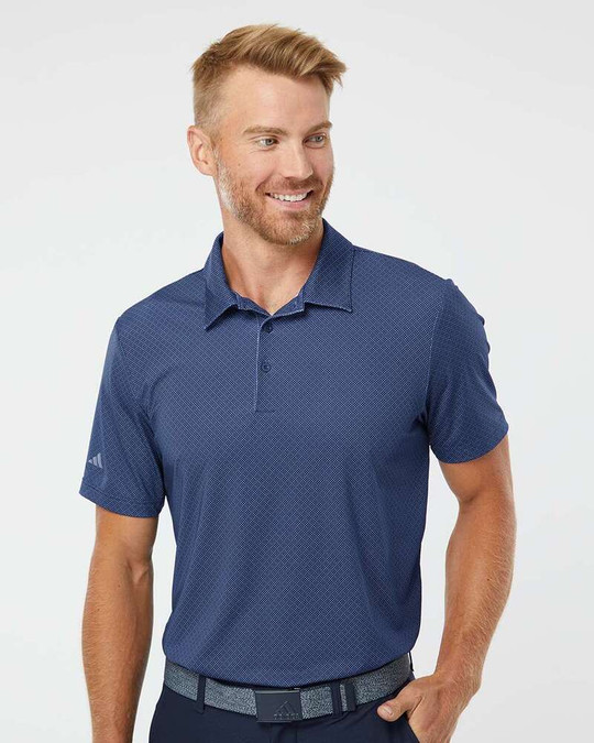 Adidas A498 - Polo à imprimé Diamond Dot