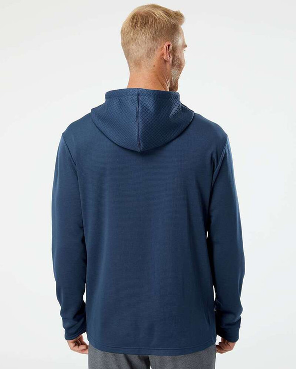 Adidas A530 - Textured Mixed Media Hooded Sweatshirt