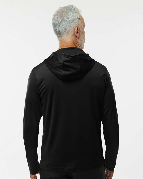 Adidas A596 - Lightweight Performance Quarter-Zip Hooded Pullover