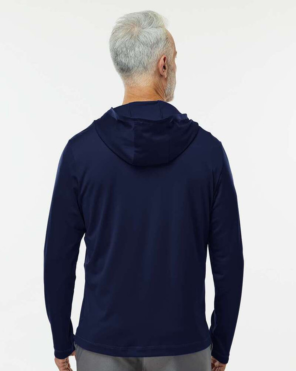 Adidas A596 - Lightweight Performance Quarter-Zip Hooded Pullover