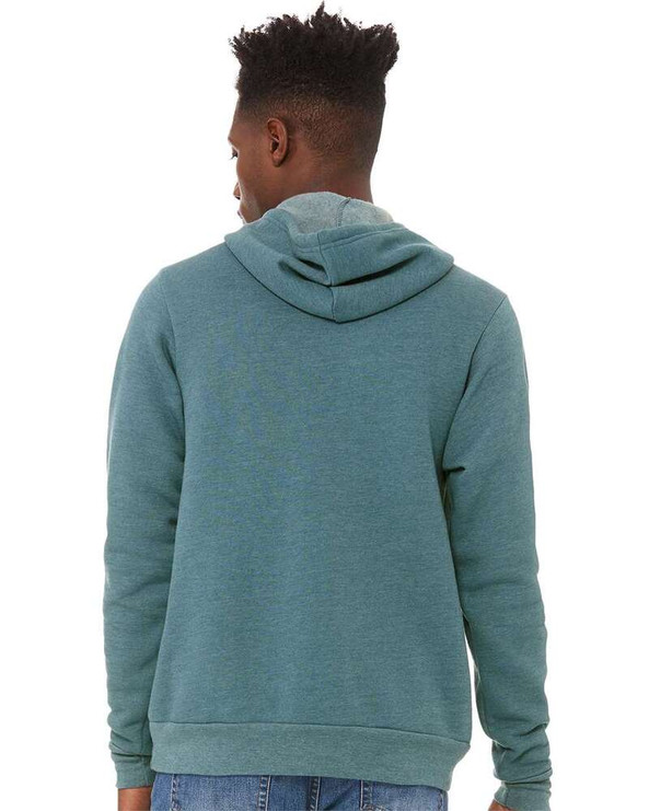 Bella+Canvas 3719 - Unisex Poly/Cotton Hooded Pullover Sweatshirt