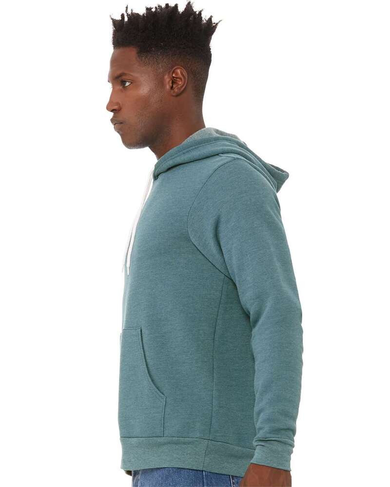 Bella+Canvas 3719 - Unisex Poly/Cotton Hooded Pullover Sweatshirt