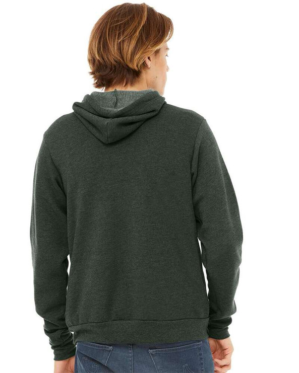 Bella+Canvas 3719 - Unisex Poly/Cotton Hooded Pullover Sweatshirt