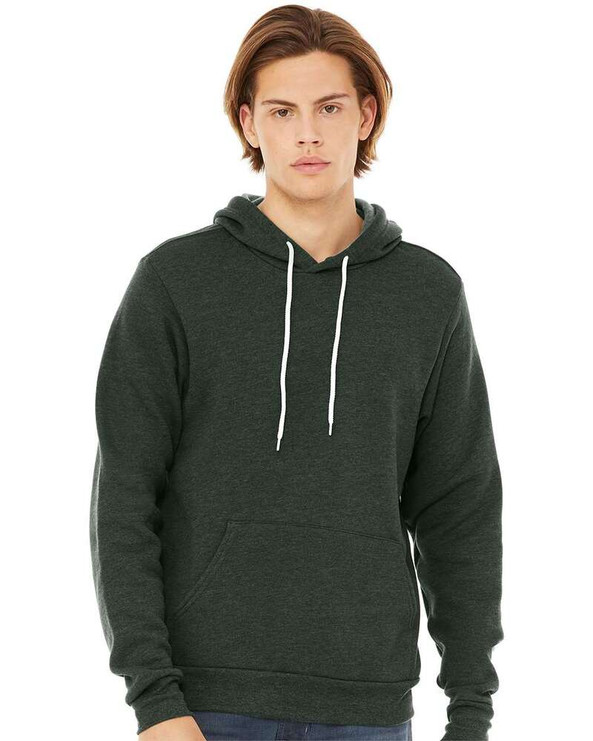 Bella+Canvas 3719 - Unisex Poly/Cotton Hooded Pullover Sweatshirt