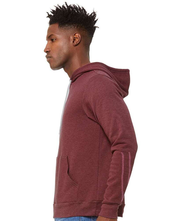 Bella+Canvas 3719 - Unisex Poly/Cotton Hooded Pullover Sweatshirt
