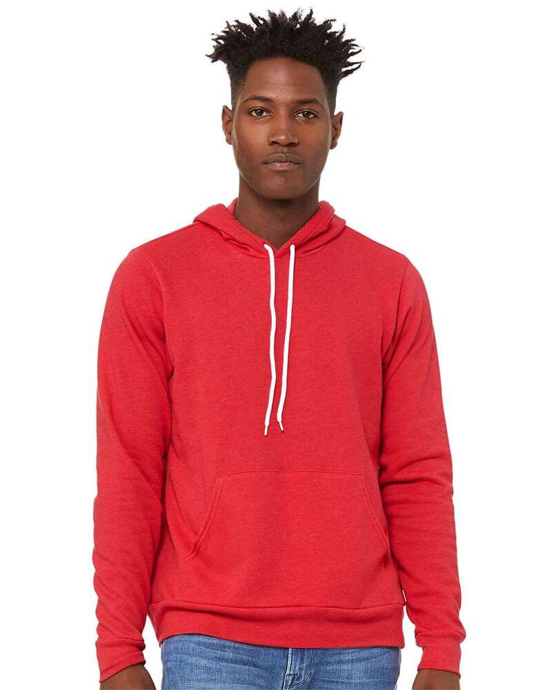 Bella+Canvas 3719 - Unisex Poly/Cotton Hooded Pullover Sweatshirt