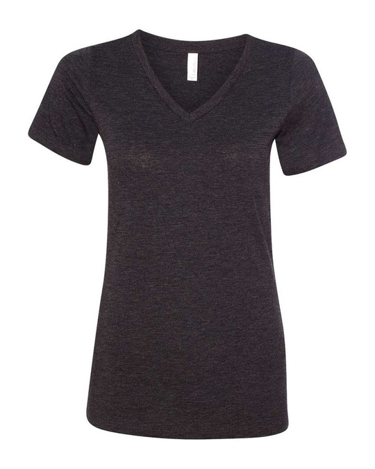 Bella+Canvas 6415 - Camiseta de Mujer de Manga Corta con Cuello en V y Corte Relajado Triblend