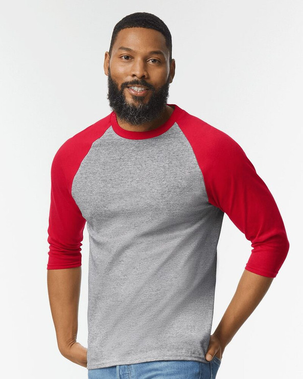 Gildan 5700 - Heavy Cotton Three-Quarter Raglan Sleeve T-Shirt