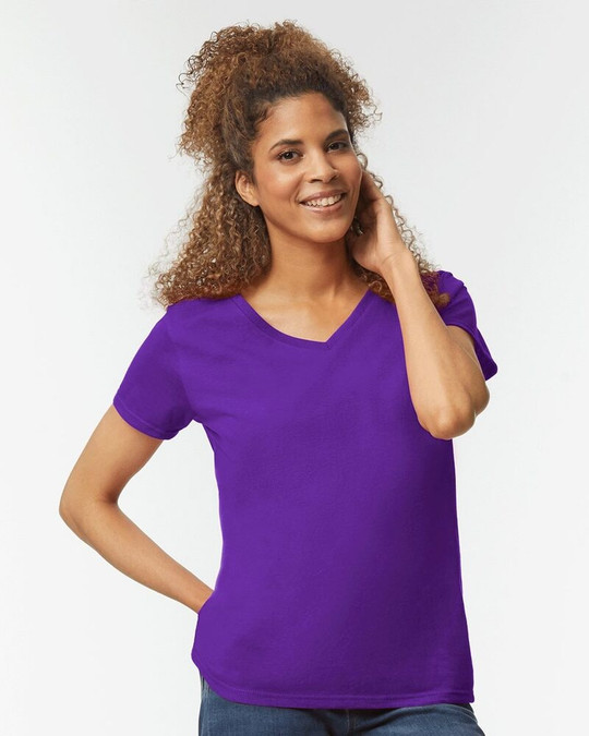 Gildan 5V00L - CAMISETA DE CUELLO EN V DE ALGODÓN PESADO
