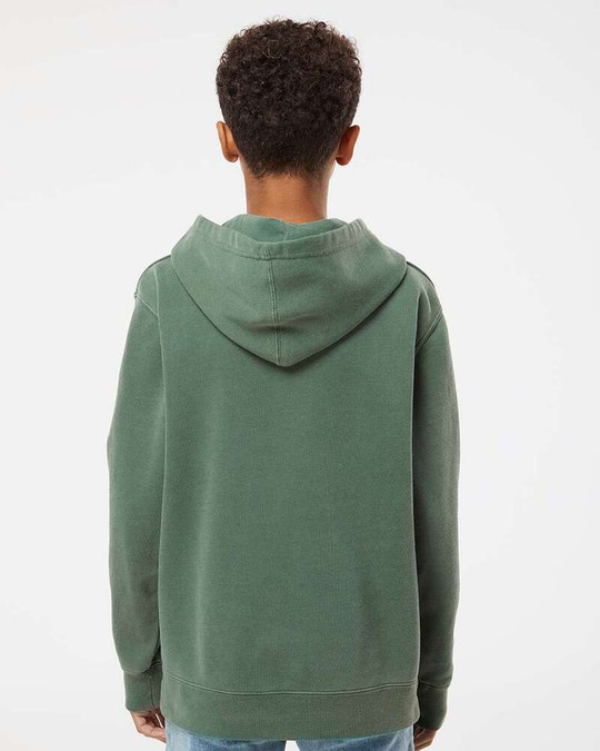 Independent Trading Co. PRM1500Y - Sudadera con capucha teñida con pigmento de peso medio para jóvenes