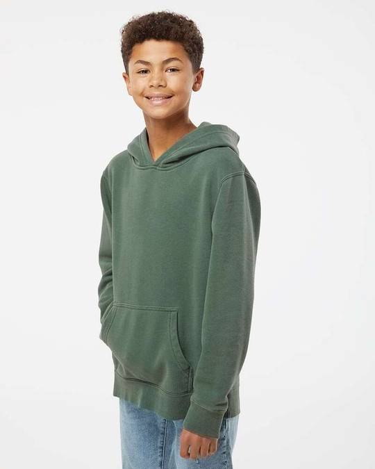 Independent Trading Co. PRM1500Y - Sudadera con capucha teñida con pigmento de peso medio para jóvenes