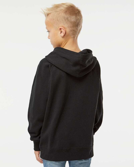 Independent Trading Co. PRM15YSB - Sudadera con capucha de mezcla especial ligera para jóvenes con raglán