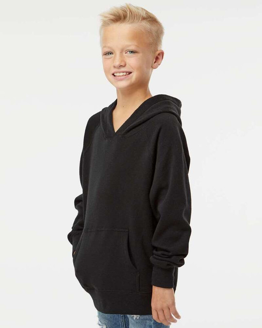 Independent Trading Co. PRM15YSB - Sudadera con capucha de mezcla especial ligera para jóvenes con raglán