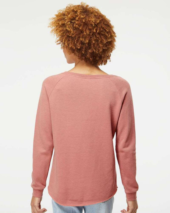 Independent Trading Co. PRM2000 - Women's California Wave Wash Crewneck Sweatshirt