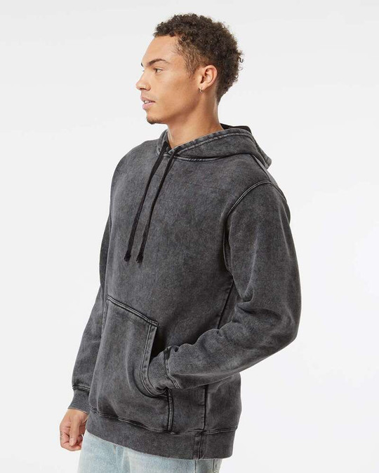 Independent Trading Co. PRM4500MW - Sudadera con Capucha de Peso Medio Lavado Mineral