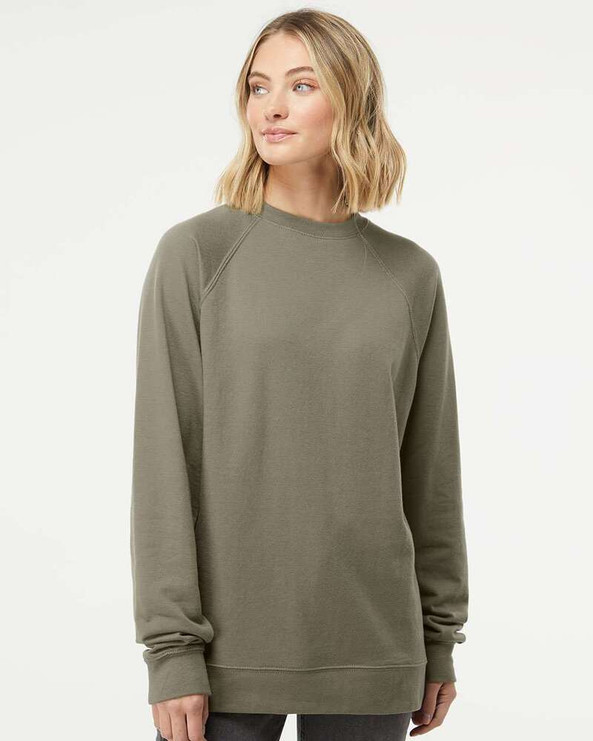 Independent Trading Co. SS1000C - Icon Unisex Lightweight Loopback Terry Crewneck Sweatshirt