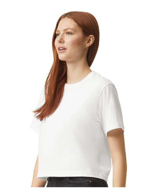 American Apparel 102 - Camiseta Cuadrada de Jersey Fino para Mujer