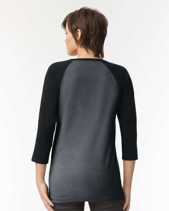 American Apparel 2003CVC - CVC Three-Quarter Sleeve Tee