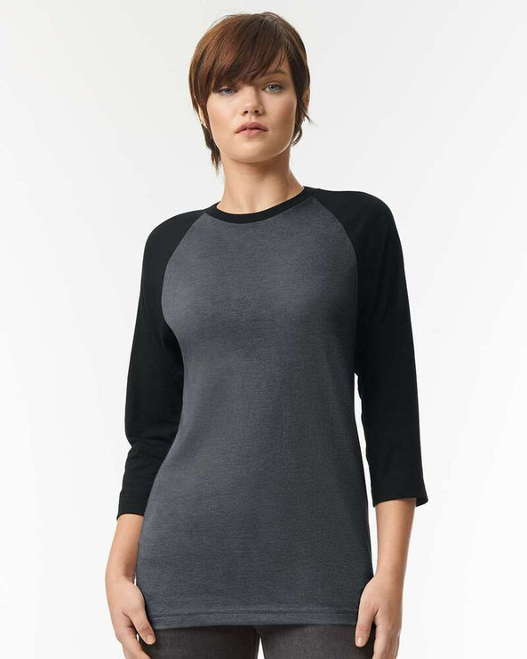 American Apparel 2003CVC - CVC Three-Quarter Sleeve Tee