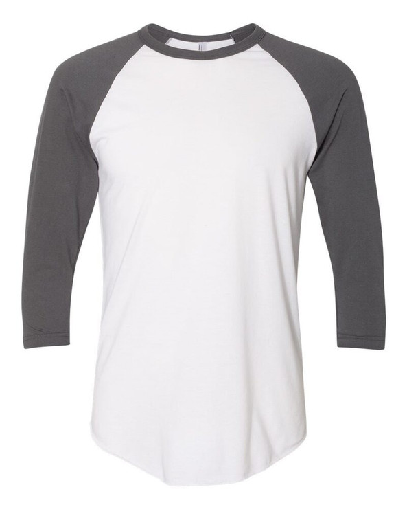 American Apparel BB453W - Unisex Poly-Cotton 3/4-Sleeve Raglan T-Shirt