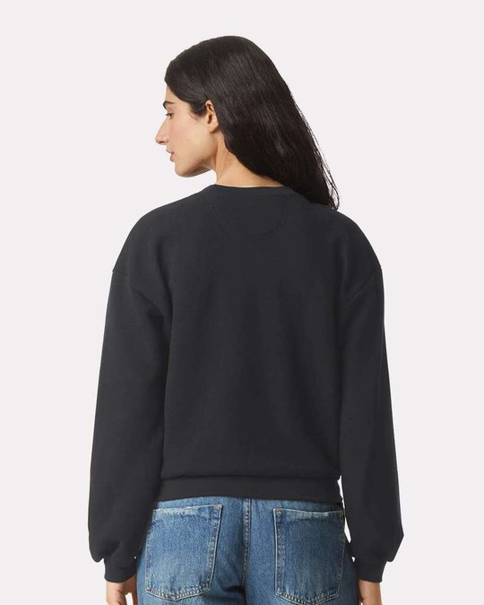 American Apparel RF494 - Sudadera de cuello redondo de forro polar para mujer ReFlex